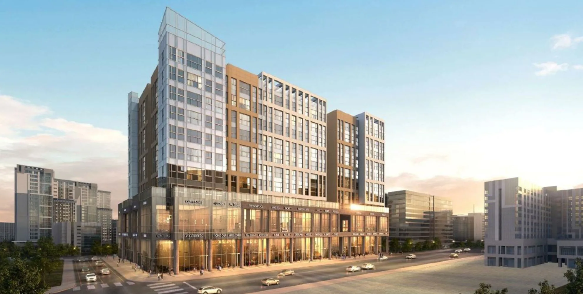 송도 월드메르디앙 에클라 아파트 외관 전경 - 인천 송도국제도시 1공구 신축